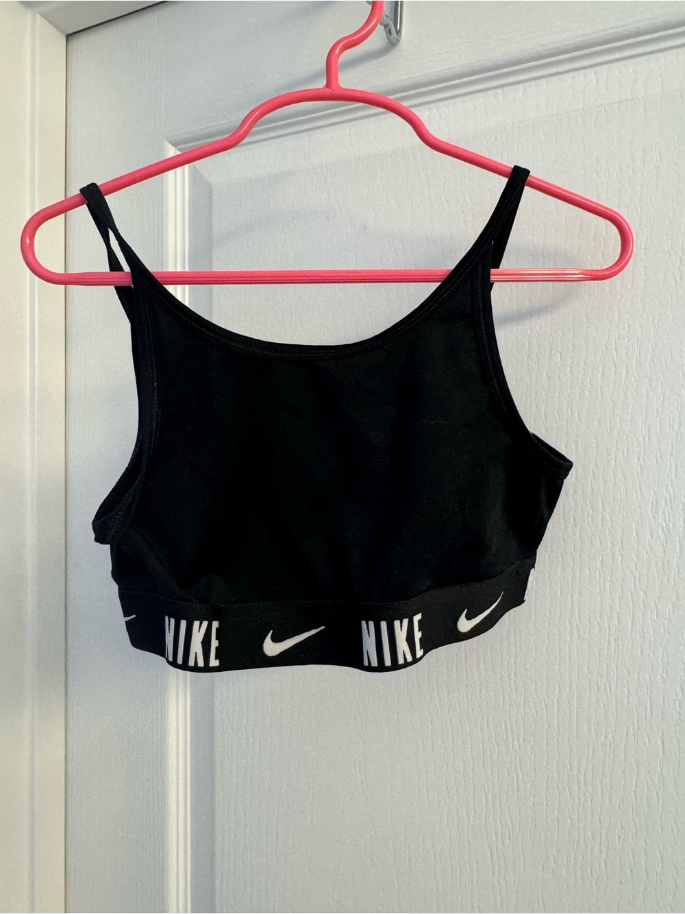 Girls - Nike Black Sports Bralette with Logo Band. Girls xs